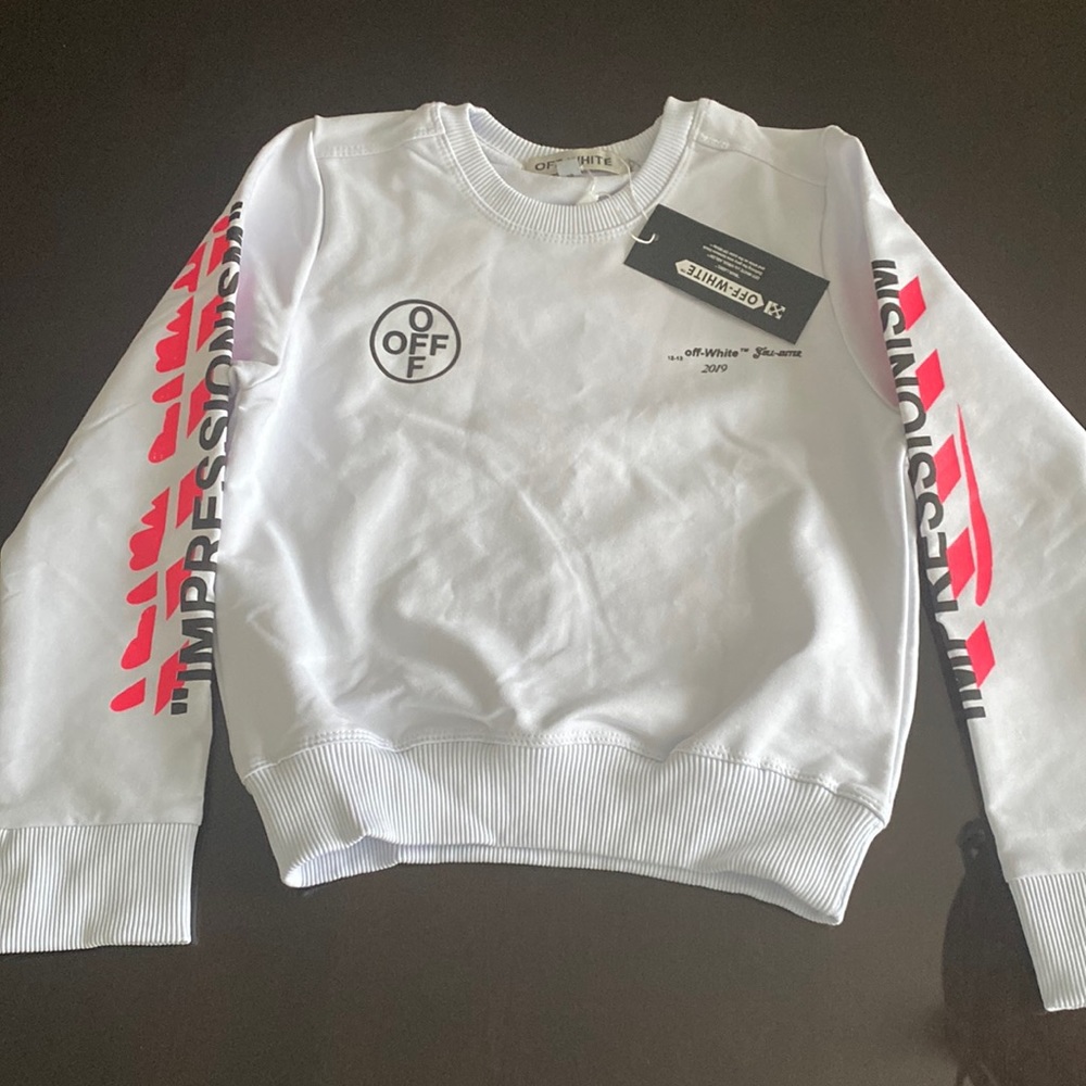 Host Pick ! 🎉 OFF WHITE “Impressionism” sweater size 6 kids
